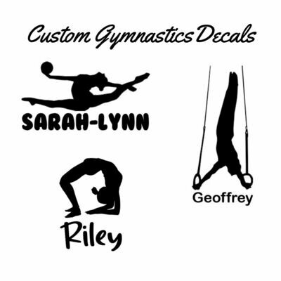 Custom Gymnastics Decal (Figure and Name)