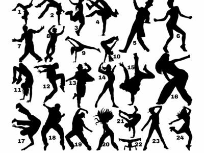 Custom Jazz/Tap/Hip Hop Decal (Figure and Name)