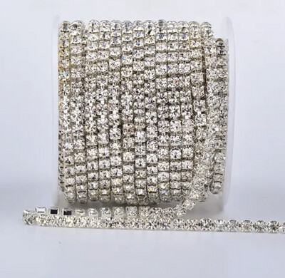 Rhinestone Chain (AB or Clear) - By The Metre