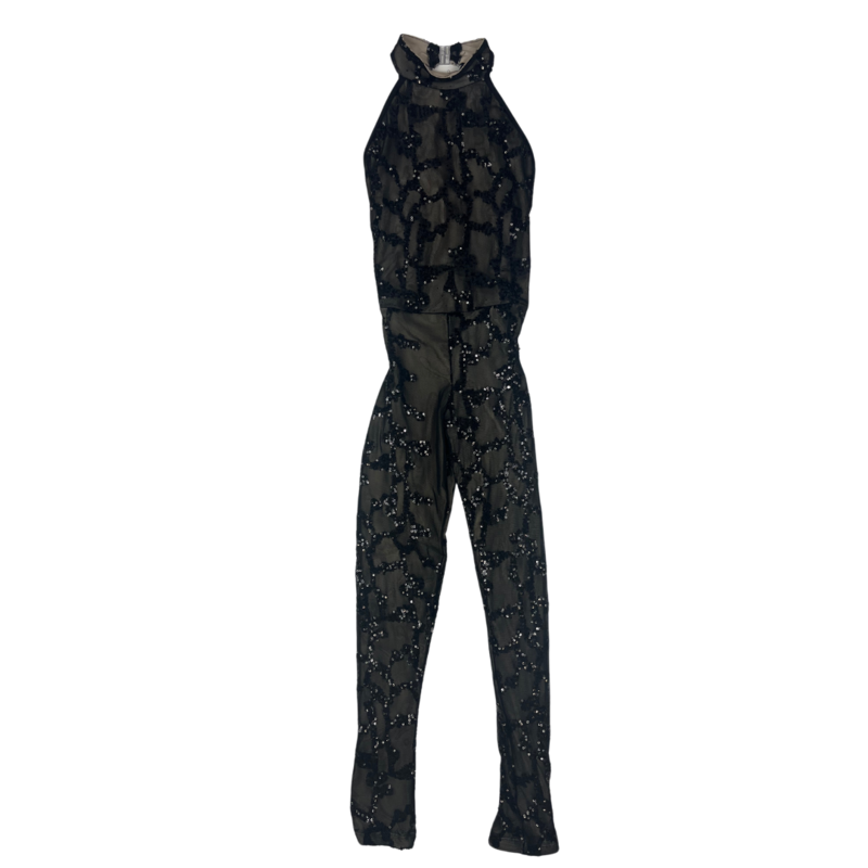 CHILD L - Hamiltons Theatrical - Black Sequin Mesh Unitard / Jazz / Acro / Contemporary