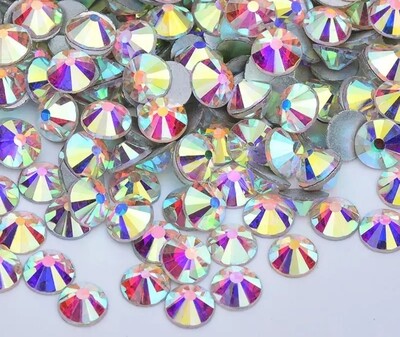 Glue-On Rhinestones (AB or Clear) - By The Gross