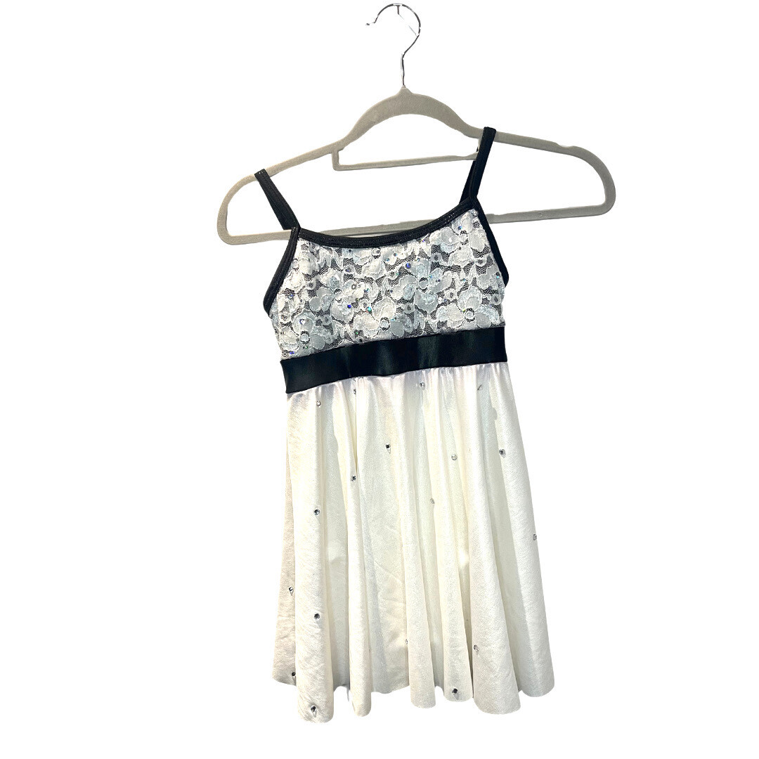 CHILD M - A Wish Come True - White and Black Dance Dress - Ballet / Lyrical / Contemporary / Tap