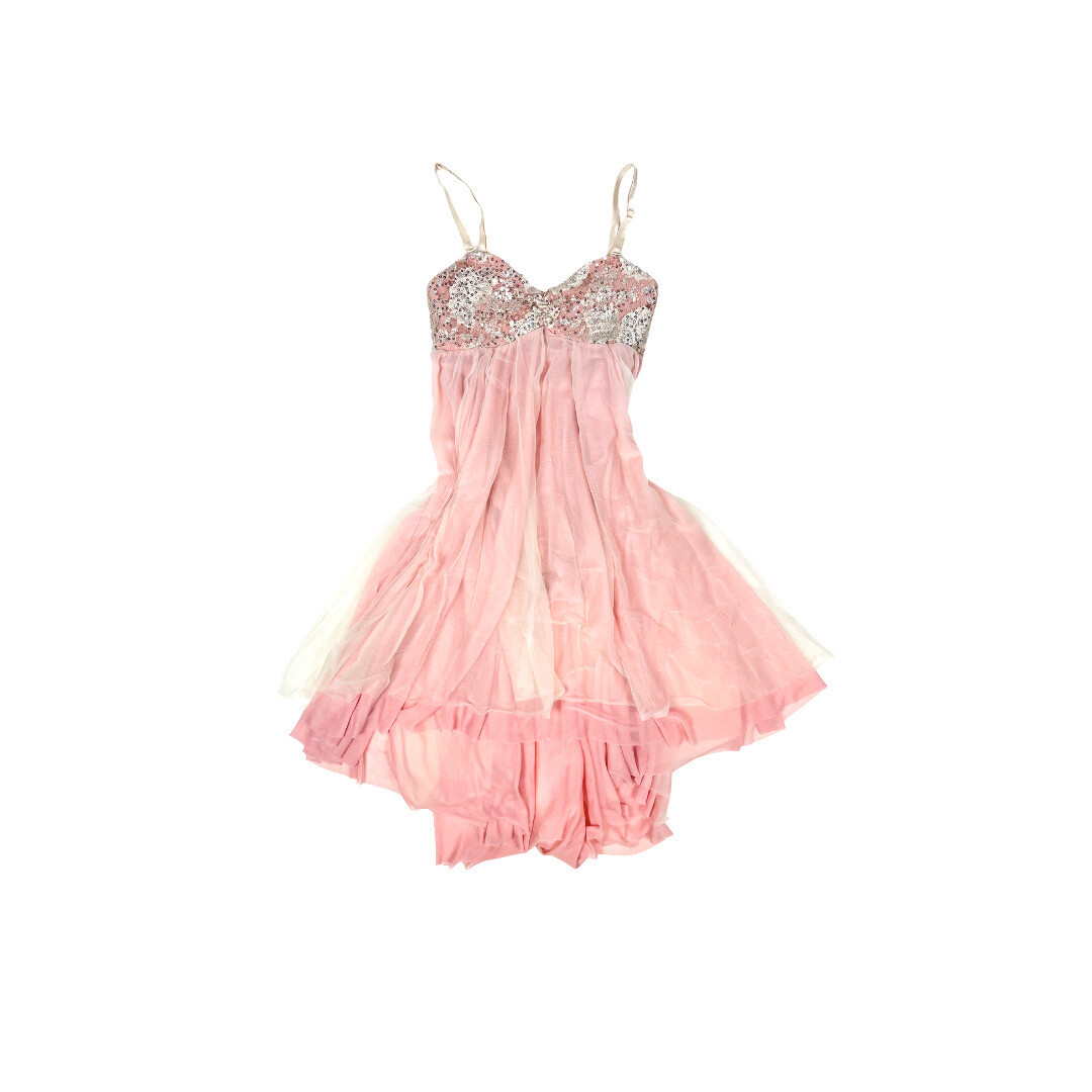CHILD L - Hamiltons Recital - Pink Sequin Top Dance Dress - Ballet / Lyrical / Contemporary