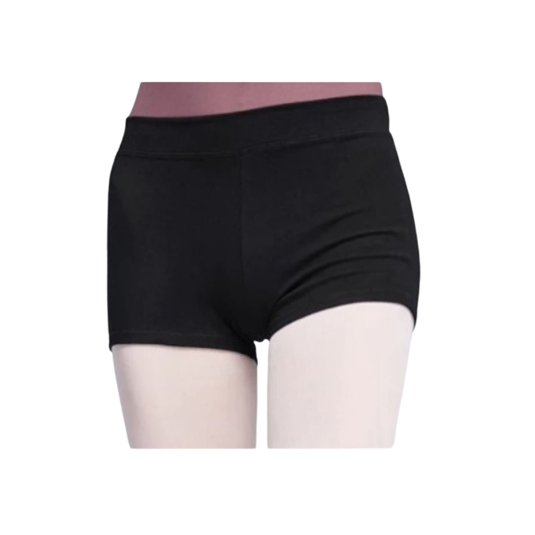 Adult Midrise Dance Shorts, Size: X-Small (2), Colour: Black
