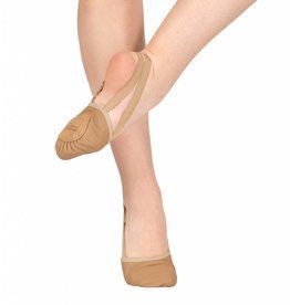 Leather Half Sole Turners, Size: X-Small (Child 1-2), Colour: Beige