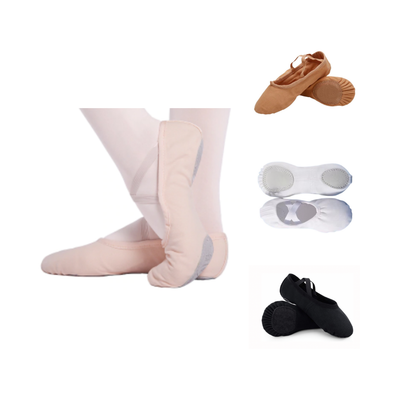 Stretch Canvas Split Sole Ballet Slippers