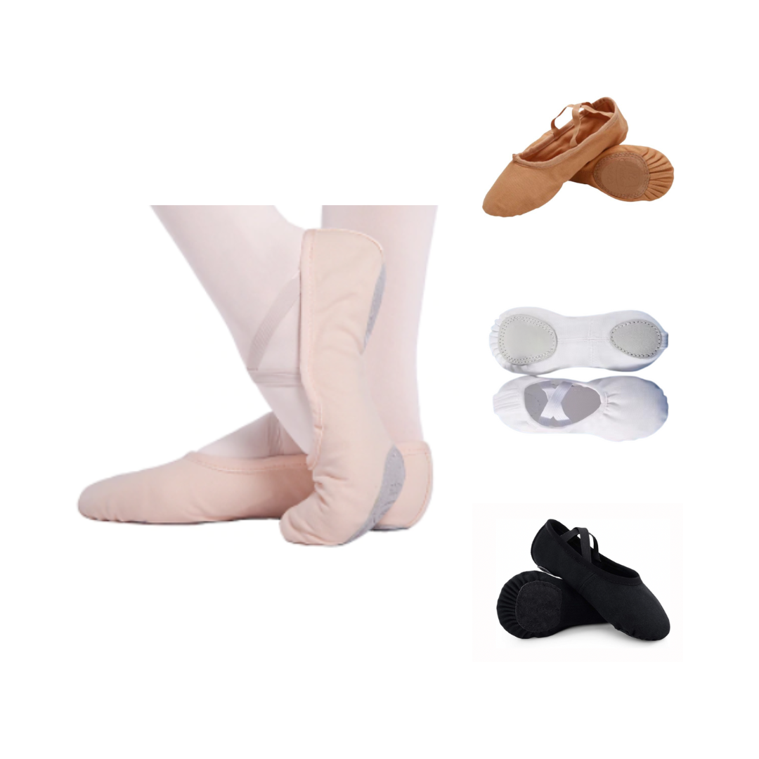 Stretch Canvas Split Sole Ballet Slippers