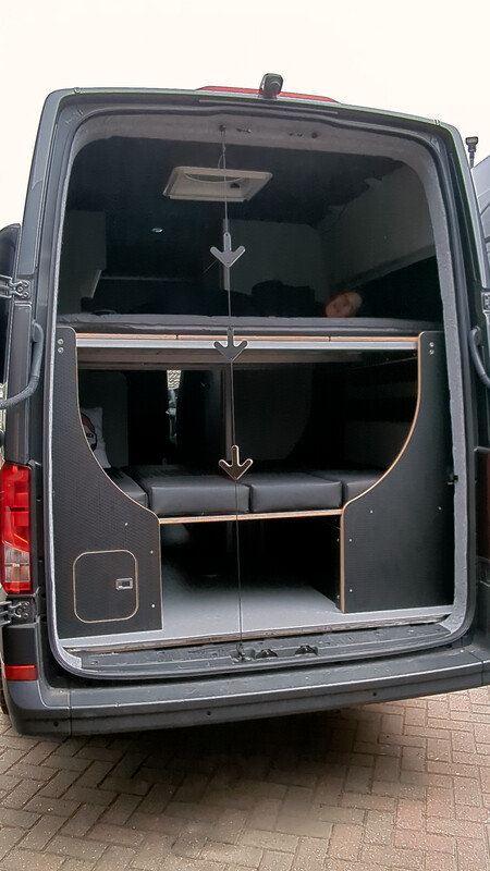 IntrepidVan Transformer Lounge and Bed System (VW CRAFTER MAN MWB 2017+)