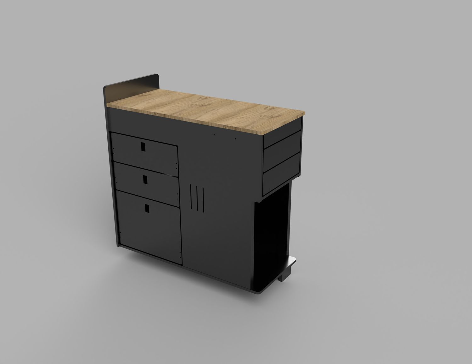 Campervan Kitchen Pod with Oak or Bamboo Worktop – MWB Crafter Fit 1060