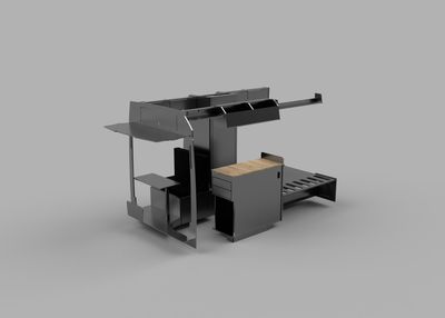 VW Crafter 2 Berth Furniture Kit with dinette Option 4 – MWB 2017+ Campervan Conversion