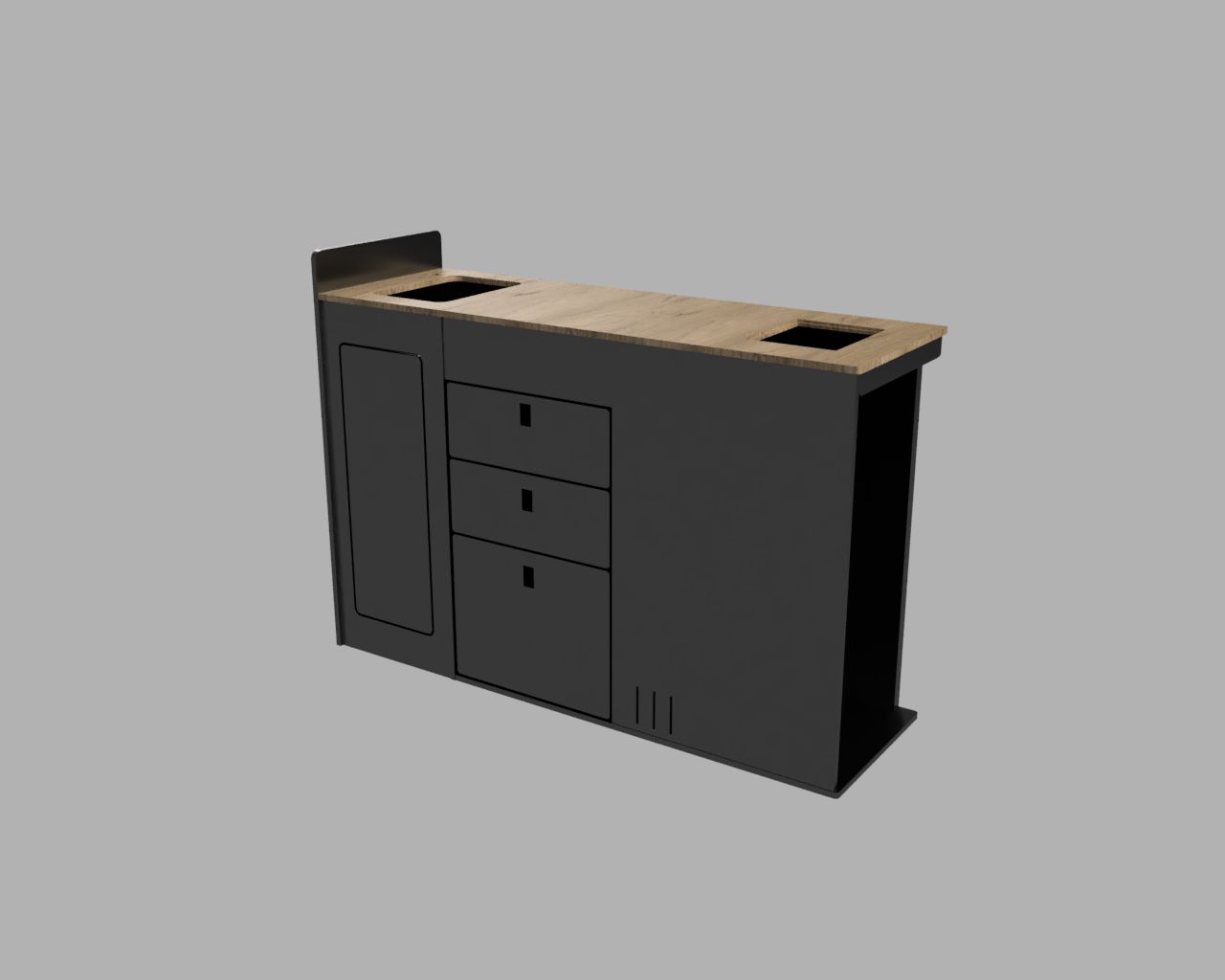 Long Kitchen Pod – LWB VW Crafter/MAN 2017+