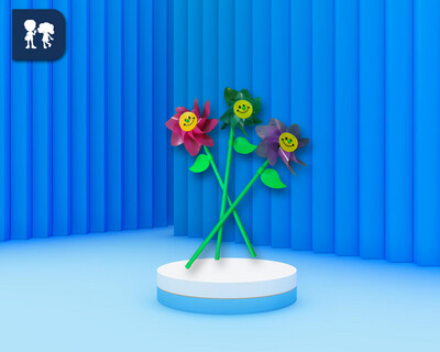 Smiley-Flower Wind Blower
