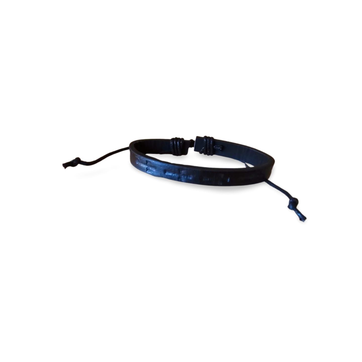 Men&#39;s Retro PU Leather Cross Bracelet, Colour: Black