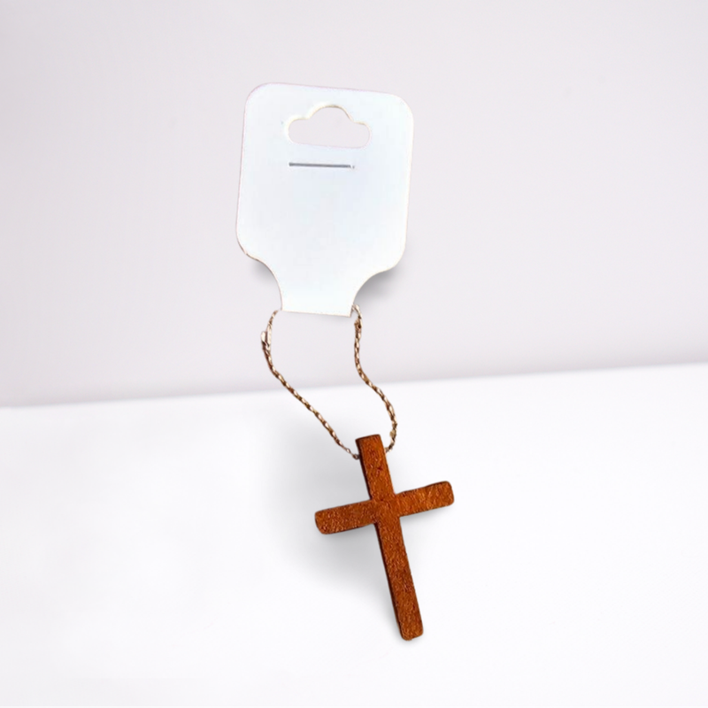 Wooden Cross Charm for keychain