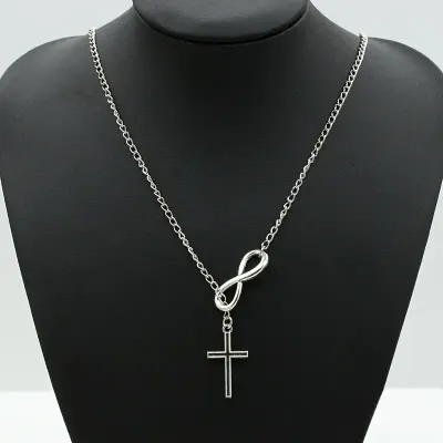 Infinity Cross pendant Necklace