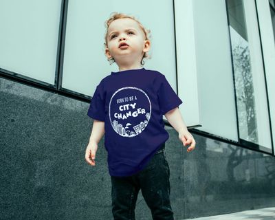 City Changer Kids T-Shirt – 100% Cotton | Born to Be a City Changer | Toddler to Pre-Teen + Baby Grow Sizes