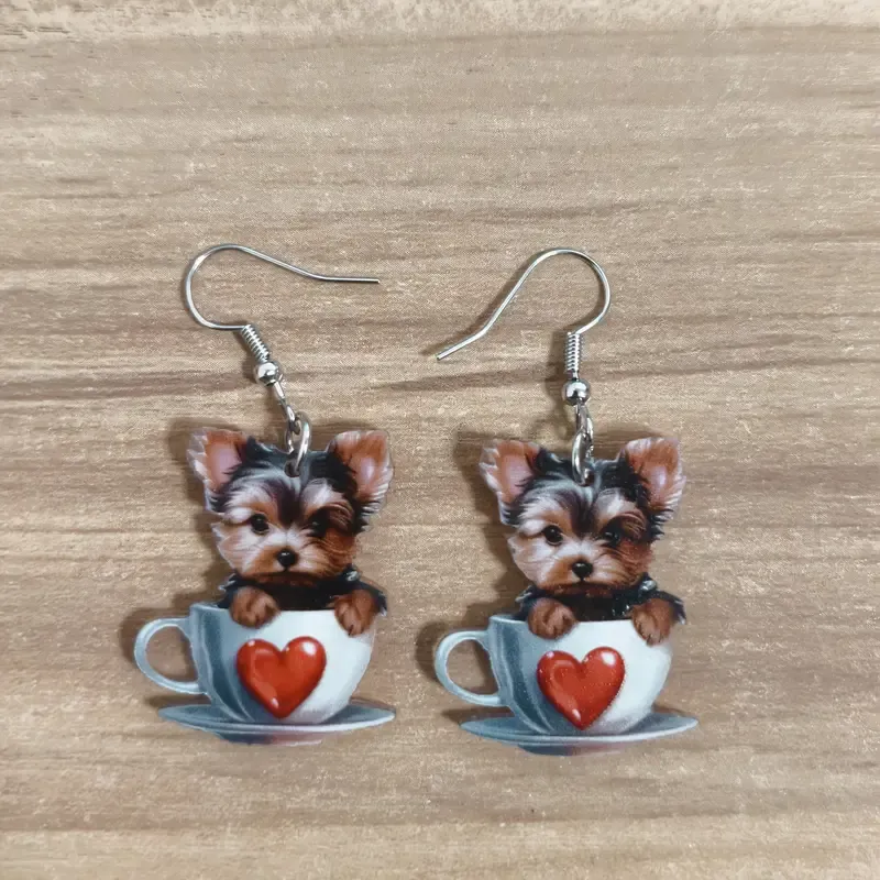 Charming 2D Acrylic Animal Earrings Collection – Lightweight Dangle Earrings with Multiple Cute Variations for Women