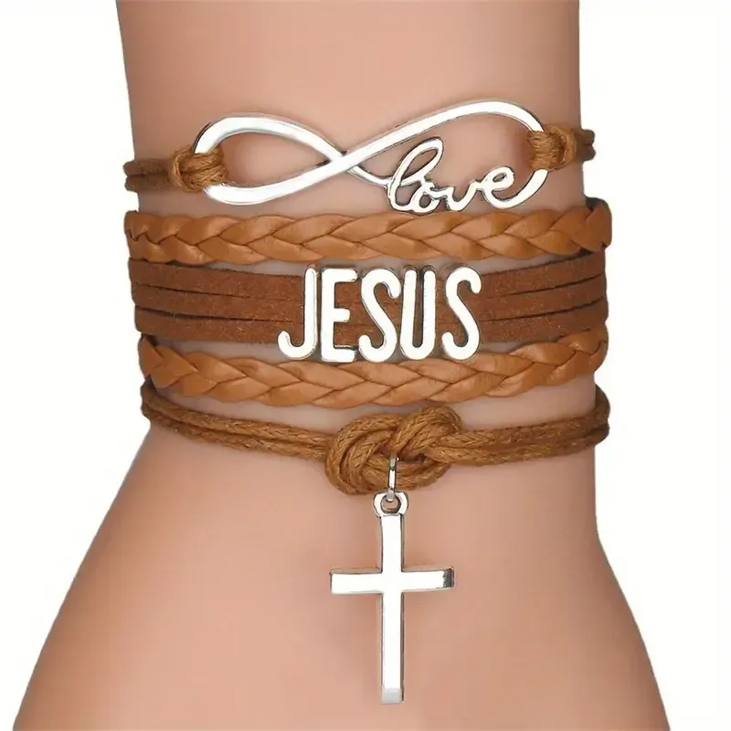 Hand-Woven "Love Jesus" Bracelet