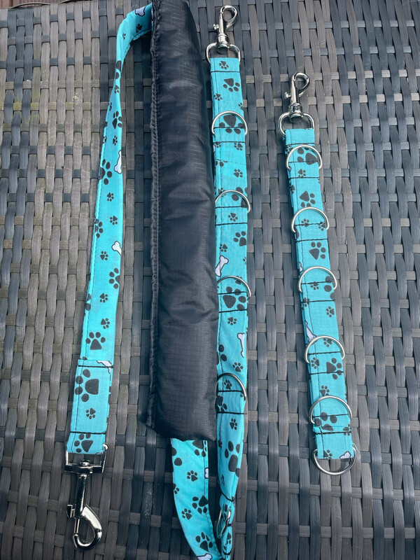 Dog Grooming Restraint Set / Dog Grooming Belly Strap &amp; Extender/ Paw Print Design 