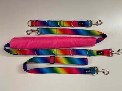 Dog Grooming Belly Strap, Noose &amp; Extender / Rainbow