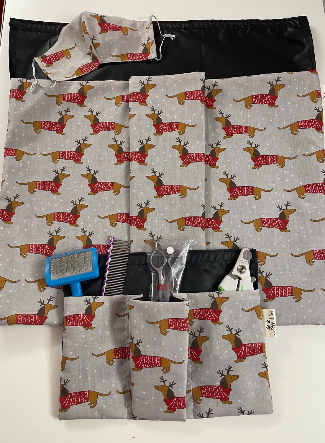 Dog grooming pet waste fur bin bag set / Daschund
