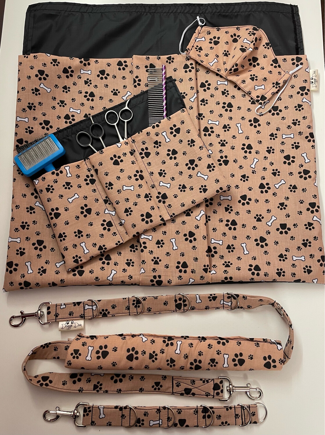 Dog Groomers Bundle / Fur Bin Set &amp; Belly Strap &amp; Extender.