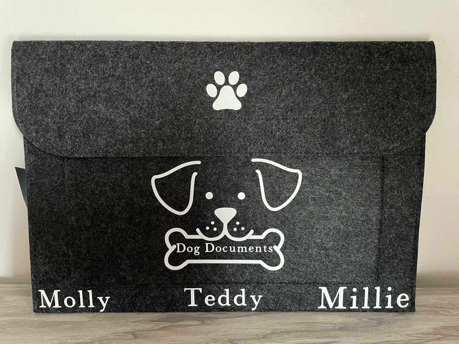 Personalised Pet Document Storage Folder / Wallet
