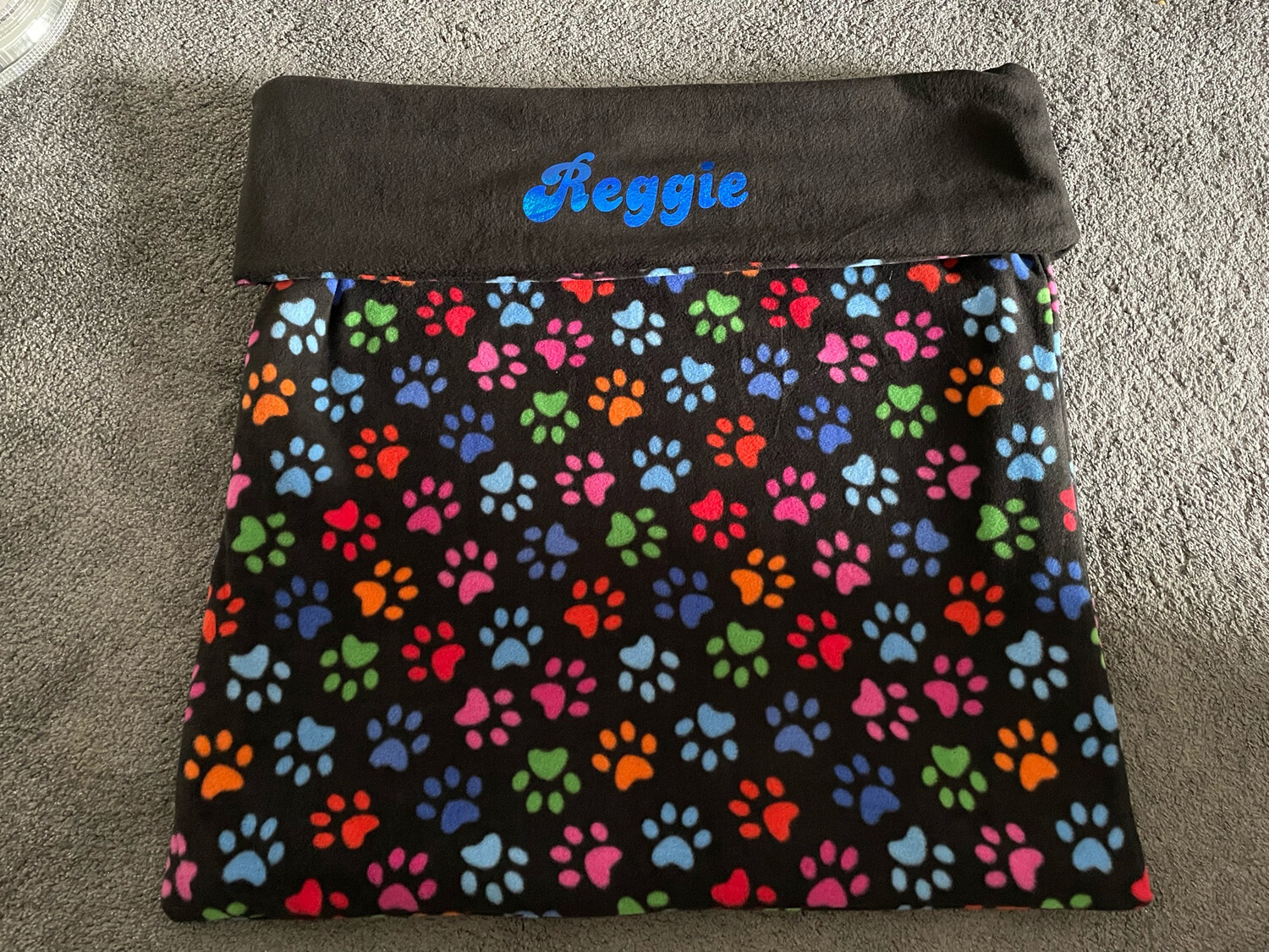 Personalised Dog Paw Print Snuggle Sack / Blanket