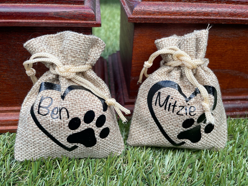 Pet Memorial Pouch Bag / Keepsake 