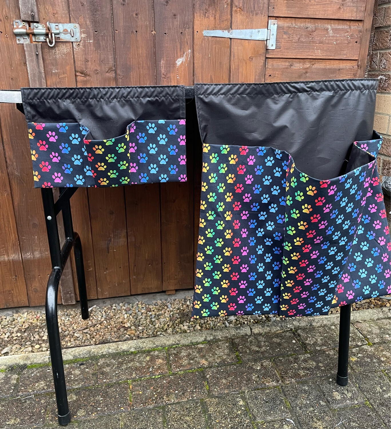Dog Grooming Fur Bin Waste Bag Set / Neon Paws