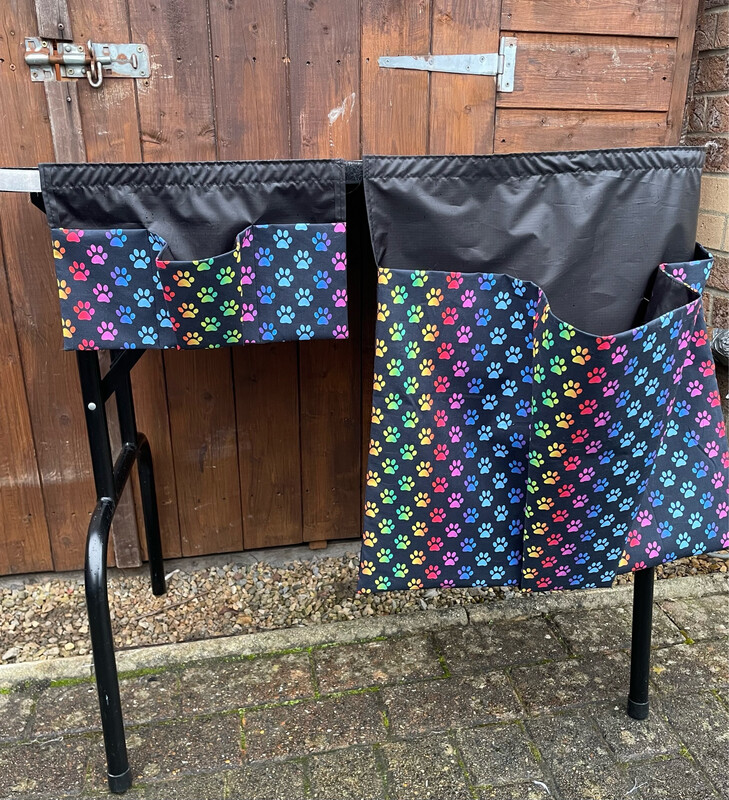 Dog Grooming Fur Bin Waste Bag Set / Neon Paws