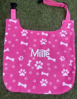 Personalised Large Breed Waterproof Pink Dog Bib