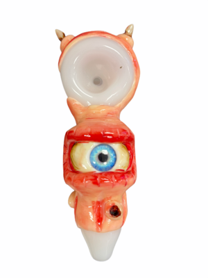 Small Glass Hand Pipe Monster Eyed