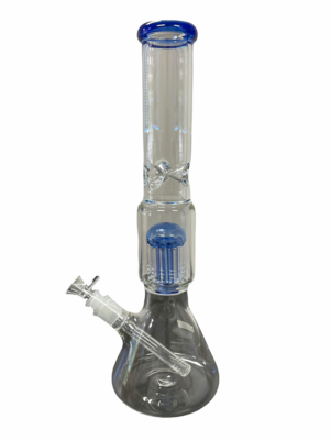 Blue Clear Glass Water Pipe