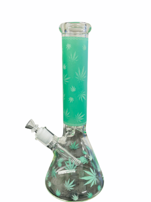 Green Leaf Glass Water Pipe