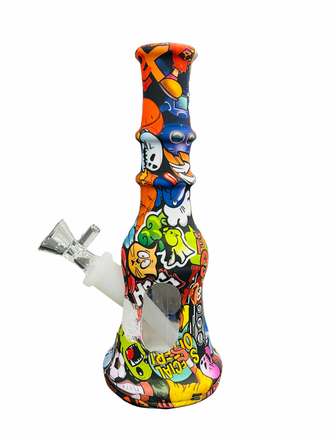 Silicone Cartoon Collage Water Pipe