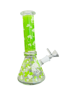 Green Mushroom Glass Water Pipe