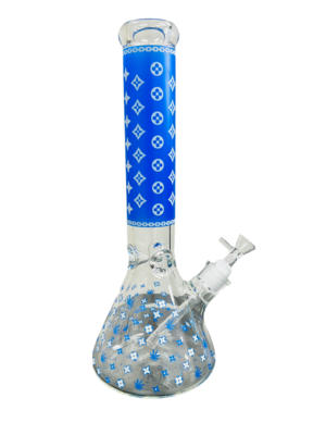 High End Blue Glass Water Pipe