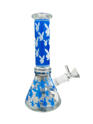 Blue Playboy Glass Water Pipe