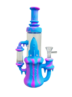 Blue Purple Rocket Water Pipe