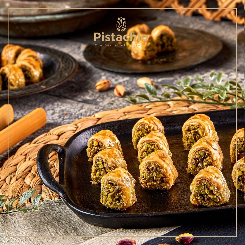 Baklava Kol W shkor Pistachio Weight 250 gr