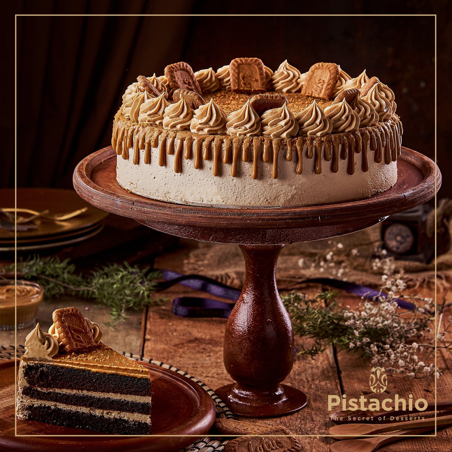 Lotus Fudge Cake Torte