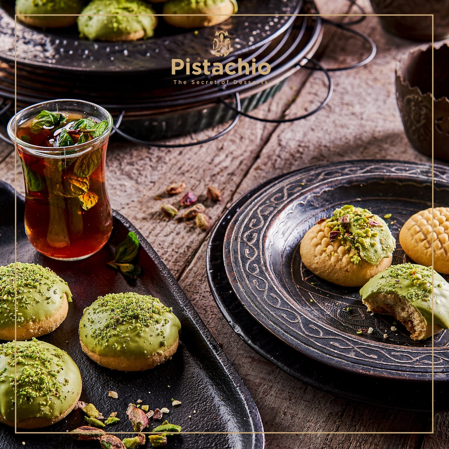 Plain Kahk Pistachio Topping Box 1 KG