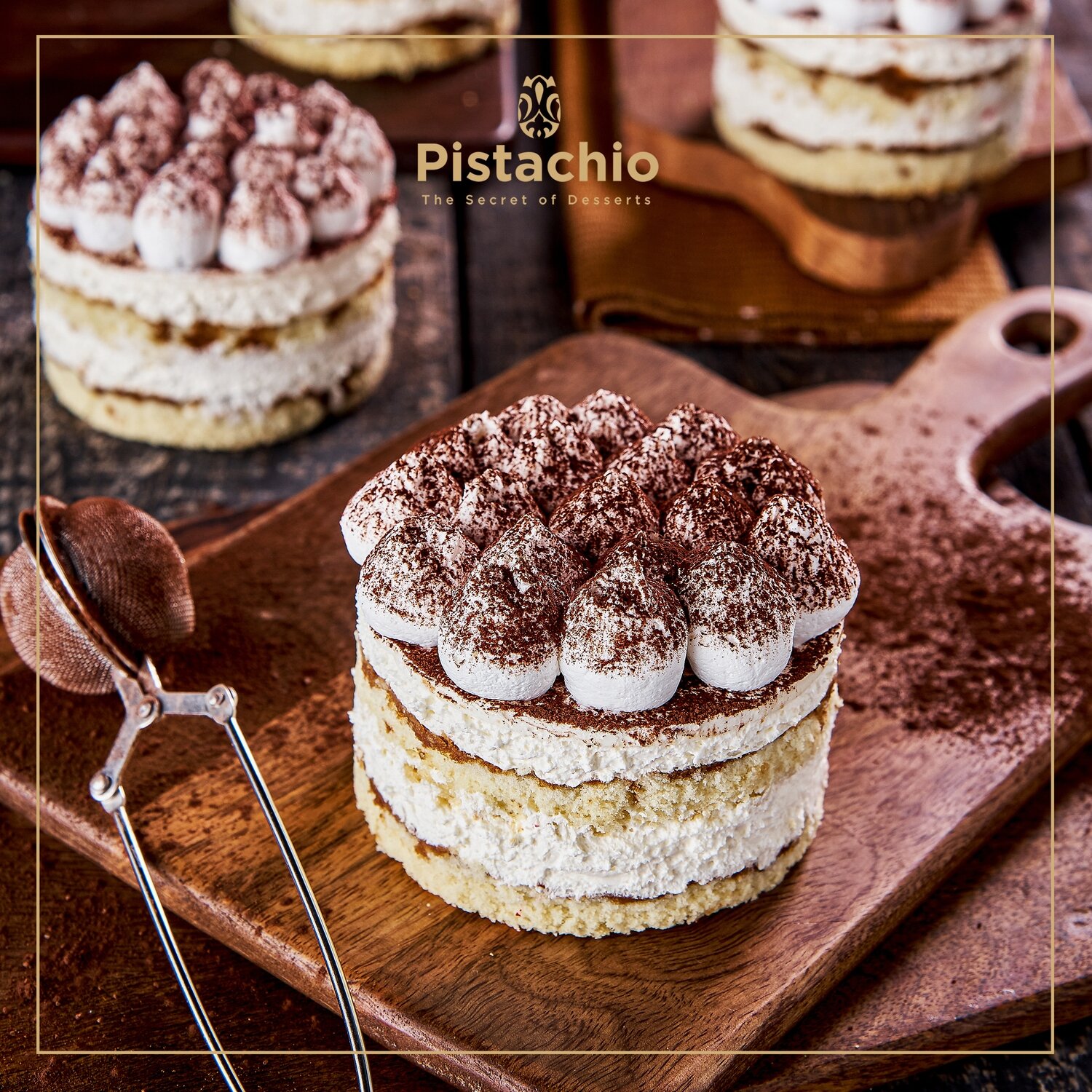 Round Tiramisu Cake