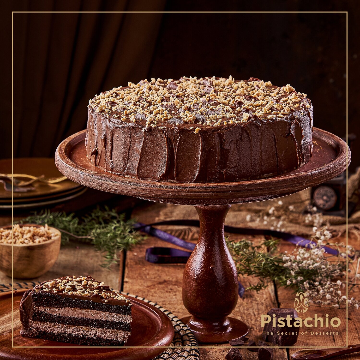 Fudge Crispy Chocolate Torte