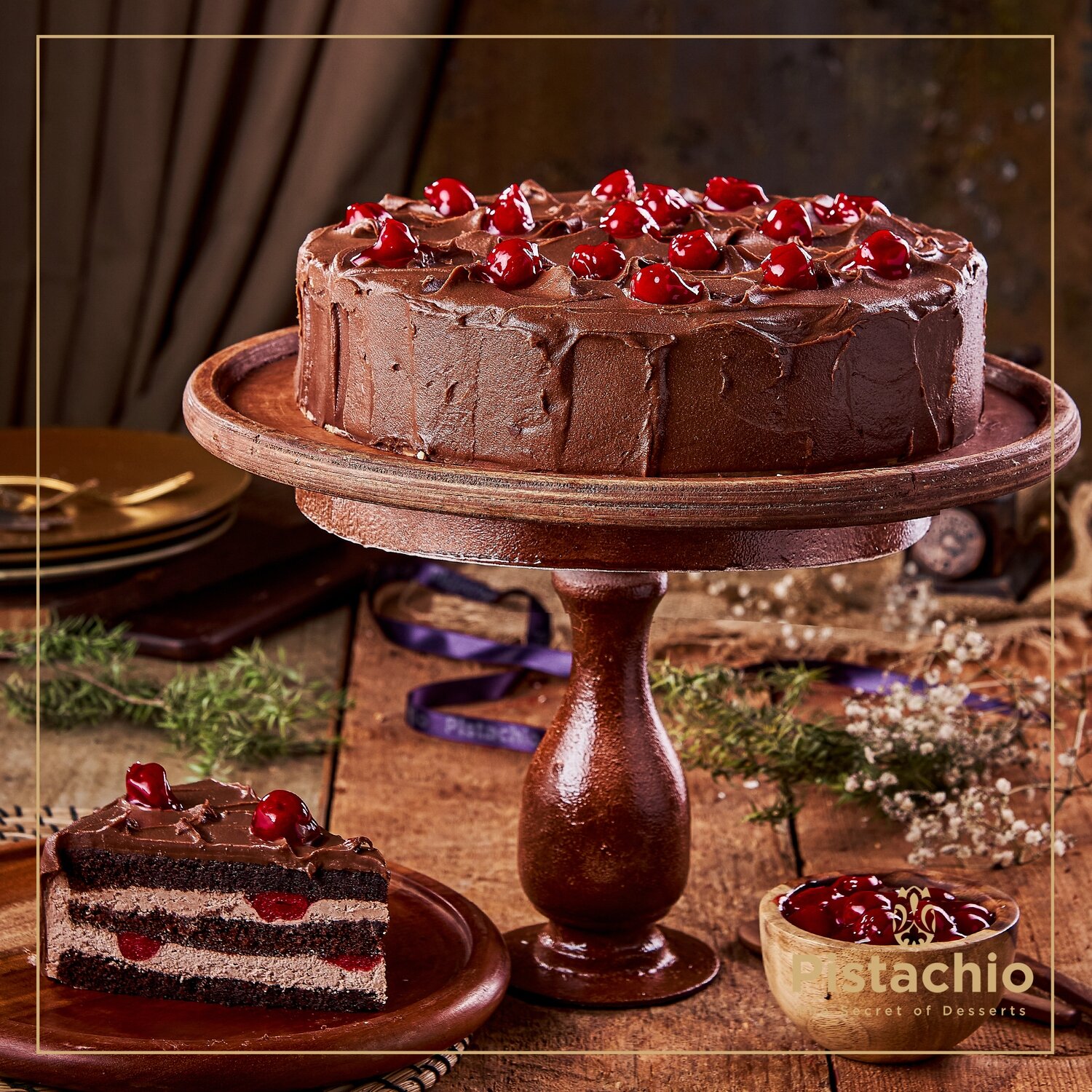 Fudge Cherry Chocolate Torte