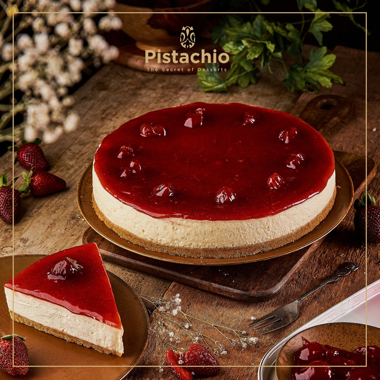 Strawberry Cheesecake Torte
