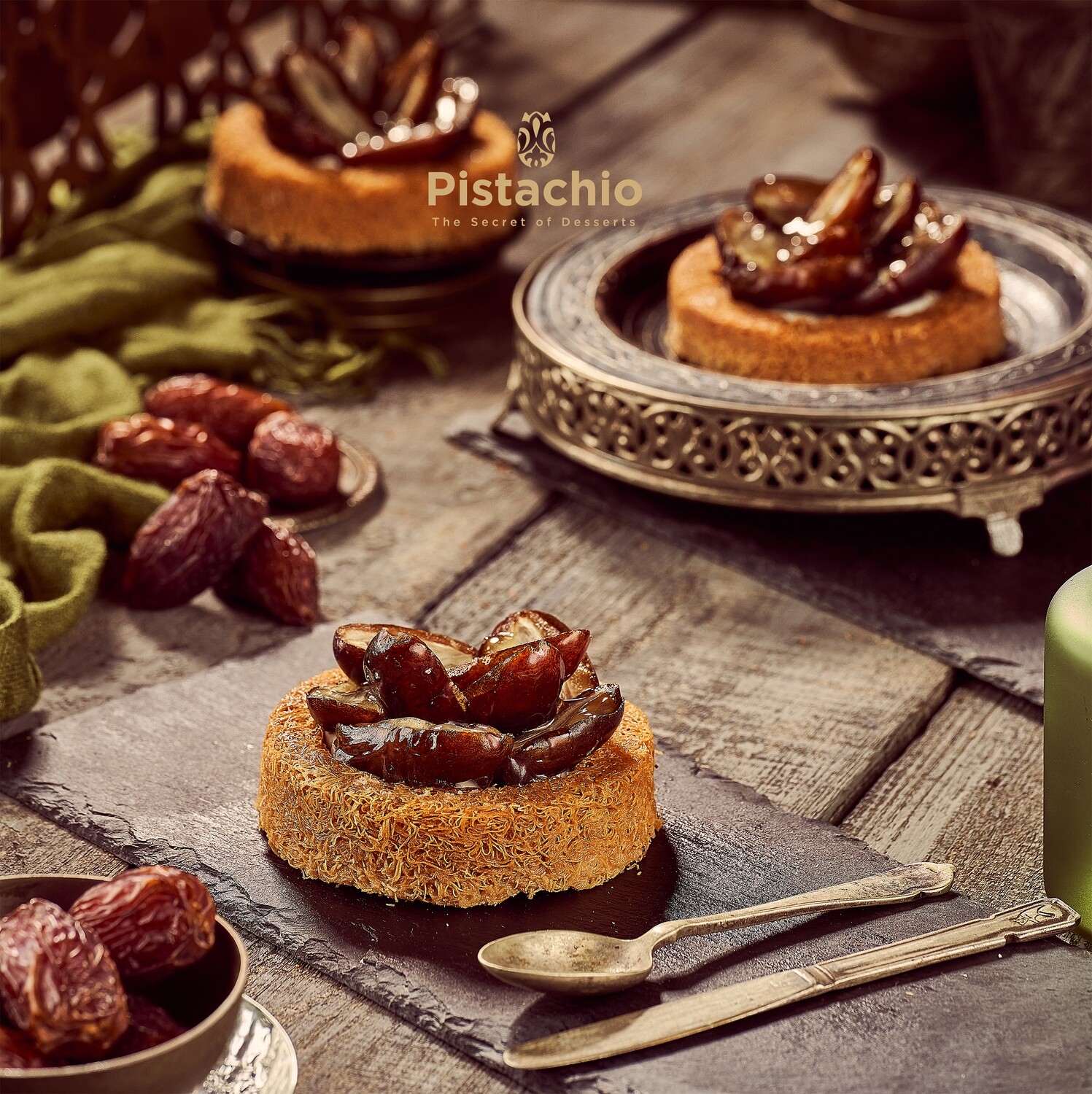 Crunchy Kunafa Dates Cup