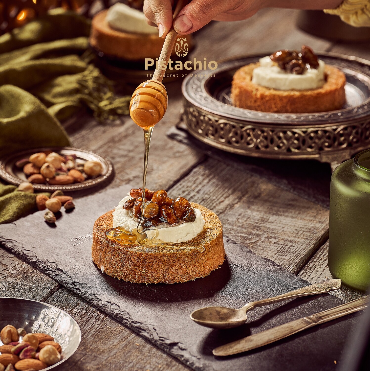 Crunchy Kunafa Honey &amp; Cream Cup
