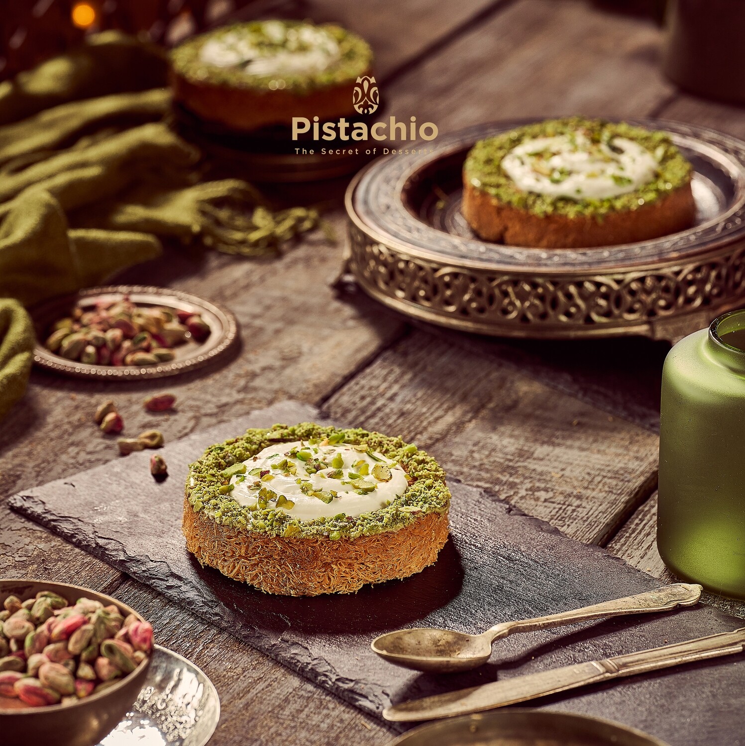 Crunchy Kunafa Cream &amp; Pistachio Cup